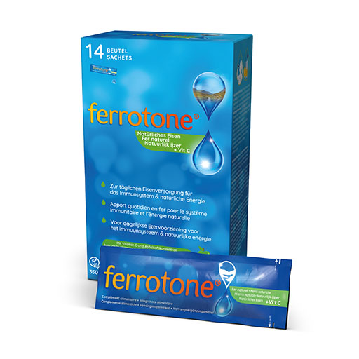 FERROTONE Eisen m. Apfelkonzentrat u. Vitamin C Btl. 14x25 ml