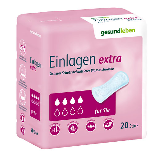 GESUND LEBEN Einlagen extra 20 St