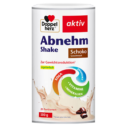DOPPELHERZ Abnehm Shake Schoko Pulver 500 g