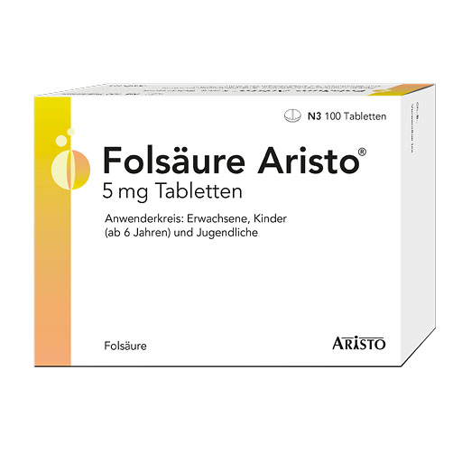 FOLSÄURE ARISTO 5 mg Tabletten* 100 St