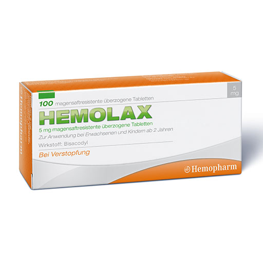 HEMOLAX 5 mg magensaftresistente überzogene Tabl.* 100 St