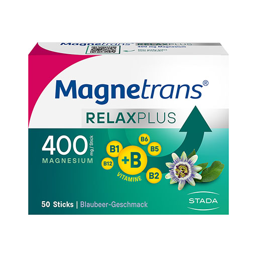MAGNETRANS Relax+ 400 mg Granulat Sticks Blaubeere 50 St