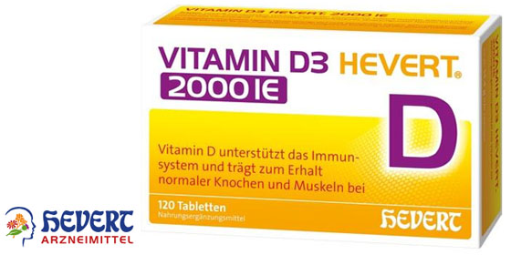 VITAMIN D3 HEVERT 2000 I. E. Tabletten 120 St  